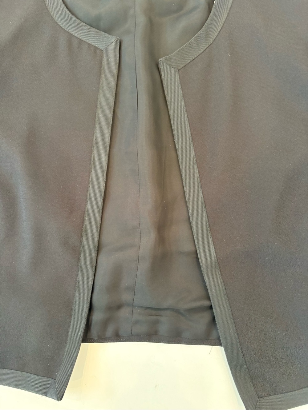 Liz Claiborne Black Short-Sleeve Cropped Open-Front Jacket-see photos for size - Picture 3 of 9